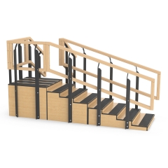 Professional Convertible Rehabilitation Training Stair, Medical Stair Trainer for Post-Surgery Mobility Recovery